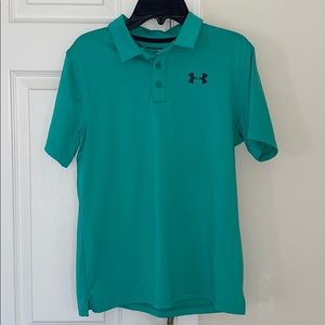 Boys Green/Teal Under Armour Golf Shirt